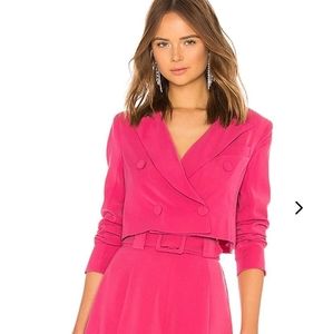 Lovers + Friends Pink Cropped Blazer Size S